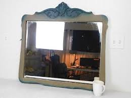 Antique 1930s Beveled Hanging or Dresser Mirror Ornate ...