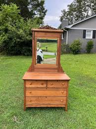 Antique Vintage Oak Farmhouse Washstand Dresser With Mirror and 4 Drawers - Etsy