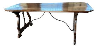 Italian Walnut Fratino Dining Table with Lyre Legs, 18th Century | Chairish