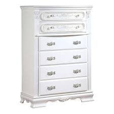 36" Flora Decorative Storage Drawer White Finish - Acme Furniture: 5-Drawer Chest, Wood Composite, No Assembly Required : Target