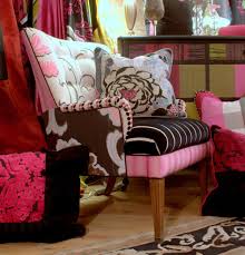 Upcycled Vintage Armchair: Bohemian Pink & Black ...