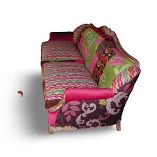 Upcycled 1920s Vintage Sofa: Designers Guild Pink & Green ...