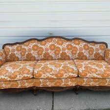 Scotchgard orange vintage couch for Sale in Skokie, IL - OfferUp