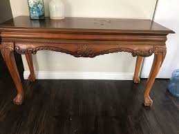 Beautiful Sofa Table, Real Wood , Hans Carved