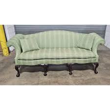 Stickley Williamsburg Chippendale Mahogany Camel Back Sofa ...