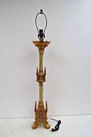 Older Vintage brass /marble Church Candlestick Table Lamp. Shade not included. | eBay