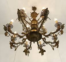 Large French Impressive 12 Arms Lights Castle Medusa ...