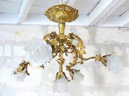 Excpt Large French Gilded Bronze Louis XV Rococo Chandelier ...