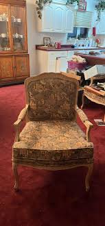 1960s Louis XV Embroidered Armchairs Engraved - Set of 2 ...