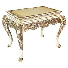 French Rococo Style Gilt and Painted Carved Wood Center ...