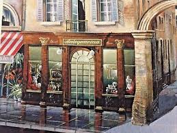 Mark St John France Paris Café Street Scene Reproduction ...