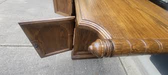 1980s Ethan Allen Royal Charter Oak Jacobean Style Drop-Leaf ...