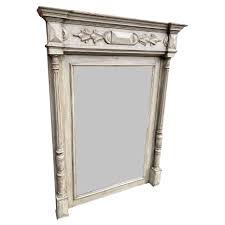 Large Antique 19th Century French Carved Wood Painted Column ...