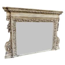 Antique 19th Century English Overmantle Mirror | Chairish