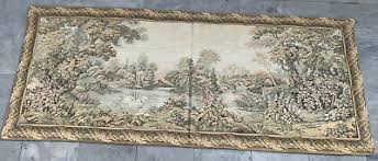 Vintage Pictorial French Tapestry River view Tapestry Home ...
