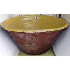 An earthenware pancheon. Approx 56cm diameter