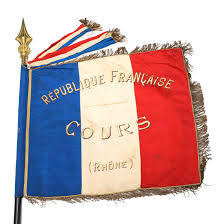 Large Antique French Silk Tricolor Flag From Cours (Lot 145 ...