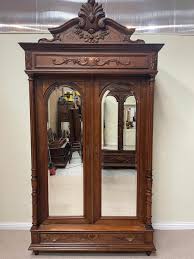 Antique French Walnut Armoire / Wardrobe