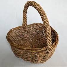 Accents | Woven Wicker Wooden Heart Shaped Basket With Handle | Poshmark