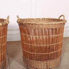 French Wicker Baskets, 1920s, Set of 2 | Chairish