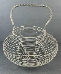 Antique French Wire Egg Basket | eBay