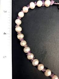 Natural Carved Flower Pink MOP/ Pearl, Amethyst Necklace Pendant Choker Silver | eBay