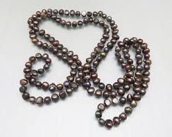 1980's 50 Inch Long Real Peacock Pearl Necklace - Etsy
