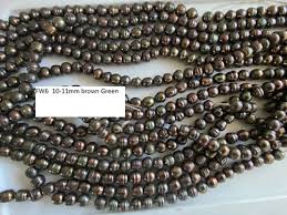 Large Pearl, Brown 11-12mm-FW9-1