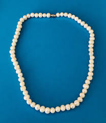 Short Lovely Genuine Uniform Shaped White 8mm Cultured Pearl ...