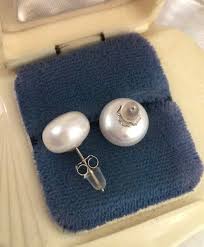 Vintage Jewellery White Gold White South Sea Pearl Earrings Antique Art Deco Dress Jewelry Ear Rings With Pearls - Etsy