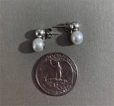 Vintage Classic Pearl 925 Earrings , Freshwater Sterling Pearl Bridal Earrings , All Day Petite Stud Post Earrings , Yoga , Perfect Gift - Etsy