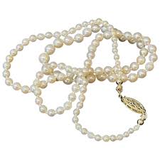 19 Inch Vintage Princess Style Cultured Pearl Necklace with ...