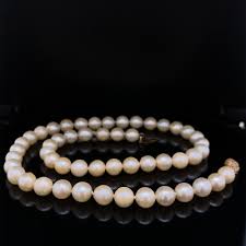 14k Yellow Gold Clasp 16" 7mm Akoya Pearl Necklace - Lehua ...