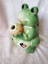 Ceramic Creamer Green Frog Coffee Tea Creamer ...BBR | eBay