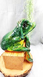 Big Frog - Ceramic Figurine, Green Reptile, Home Decor, Garden Decor, Shelf Figurine, Handmade Frog, Ceramic Figurine, Original Present - Etsy