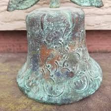 Vintage Heavy Metal Embossed Finial Bell - Etsy