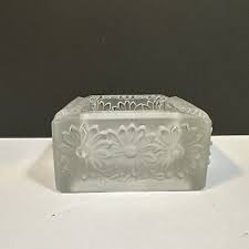 Vintage Barolac Josef Inwald Frosted Daisy Czech Art Glass Ashtray | eBay