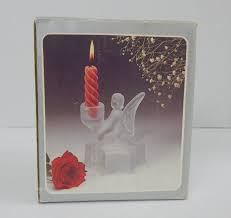 Angel Candle Holder ~ Frosted Glass | eBay