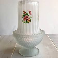 Westmoreland Satin Frosted Ribbed Hobnail Floral Fairy Lamp - Etsy