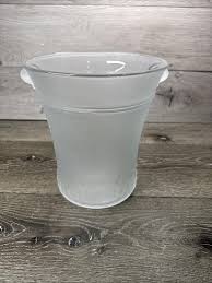 Vintage Italian Frosted Glass Ice Champagne Bucket Raised ...
