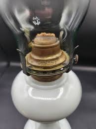 Milk Glass Oil Lamp w/MacBeth Evans Burner | Maggie Jane's