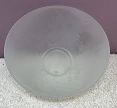 Vintage White Frosted Glass Salad Bowl 8in Collectible ...