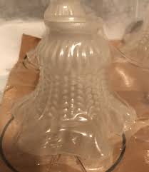 New Set Of 4 Frosted Ruffle Glass Vanity Ceiling Fan Lamp ...