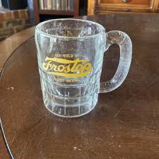 Vintage Frostop Root Beer Mug 12 Oz Clear Heavy Duty Glass Yellow single sided | eBay