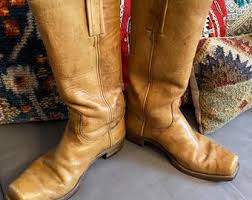 Vintage Distressed FRYE Black Label Campus Boots Banana ...