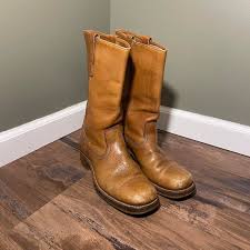 Vintage Frye-esque campus leather boots. These are... | Depop