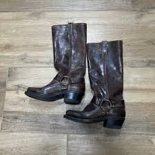 FRYE Women's Harness Boots || Distressed Sandblasted Whiskey Brown || Desert Moto Boots || Size 6 - Etsy