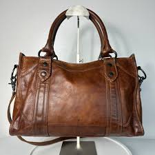 Frye Melissa Leather Purse Handbag Satchel Shoulder Bag Tote Western Boho Brown | eBay