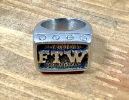 Men's FTW Stainless Steel Biker Motorcycle Ring Size 9 | eBay