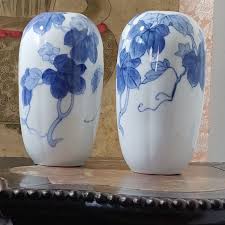 A Pair of Japanese Porcelain Studio Vases - Unroll the Scroll